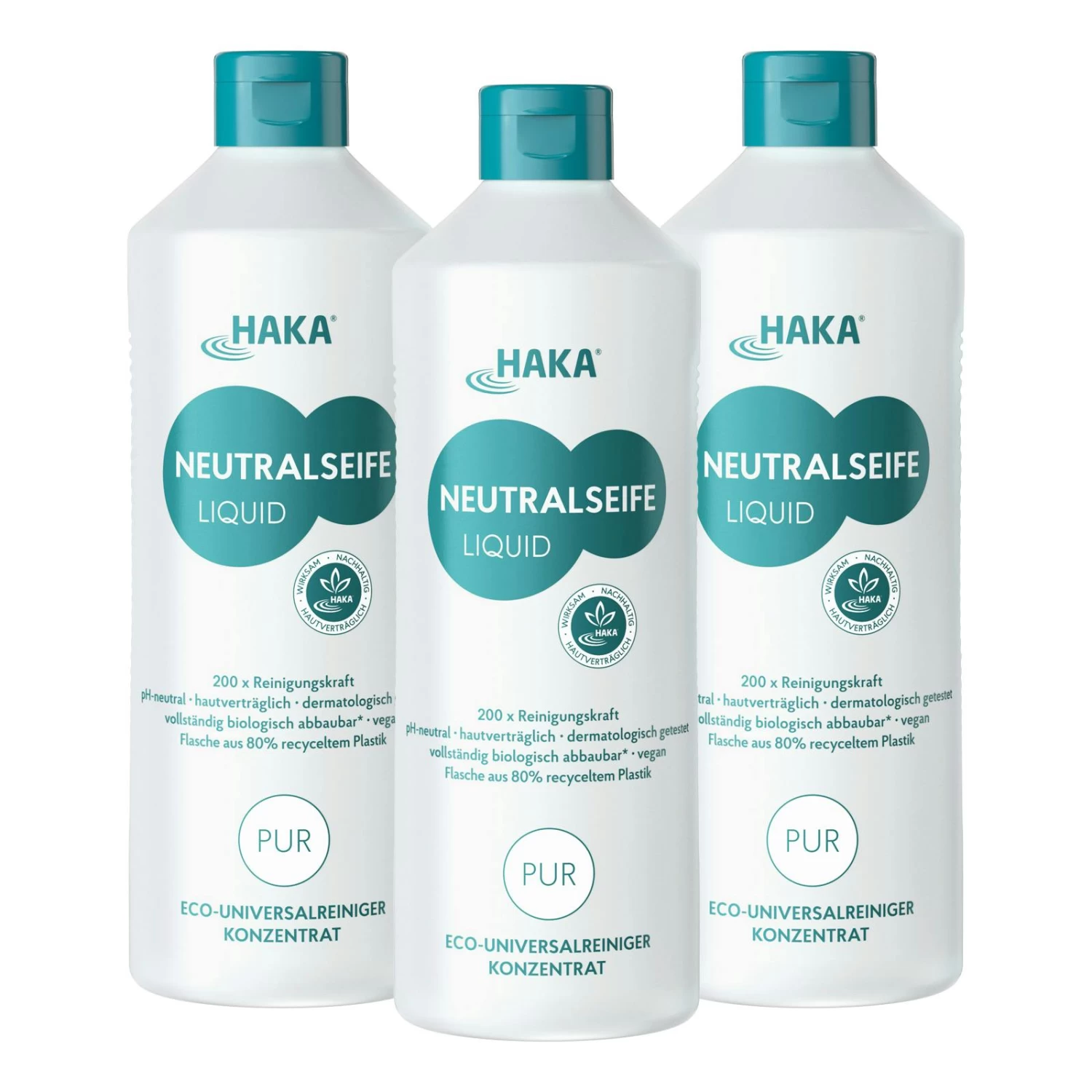 HAKA Neutralseife Liquid PurAllzweckreiniger Für Haushalt Und Auto, 3 X 1 Liter 1 HAKA Neutralseife Liquid PurAllzweckreiniger Für Haushalt Und Auto, 3 X 1 Liter