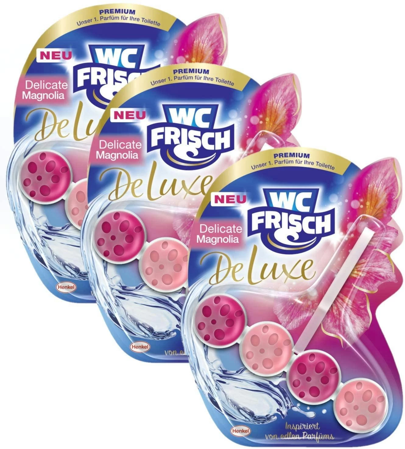 WC-Frisch DeLuxe Lovely Jasmin 3er Pack WC-Reiniger Und WC Duftspüler 1x3 Stück 2 WC-Frisch DeLuxe Lovely Jasmin 3er Pack WC-Reiniger Und WC Duftspüler 1x3 Stück – Bild 2