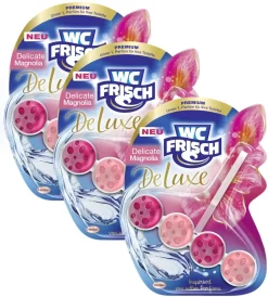 WC FRISCH DeLuxe 3er Pack Delicate Magnolia WC-Reiniger 1x3 Stück WC-Duftspüler