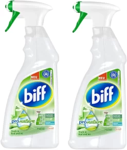 Biff Pro Nature Badreiniger Bad Reiniger Badezimmer Sprühflasche 2x750 Ml