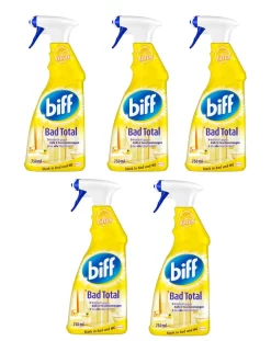 Biff Bad Total Zitrus Badreiniger Reiniger 5x750ml Sprühflasche Reinigungsmittel