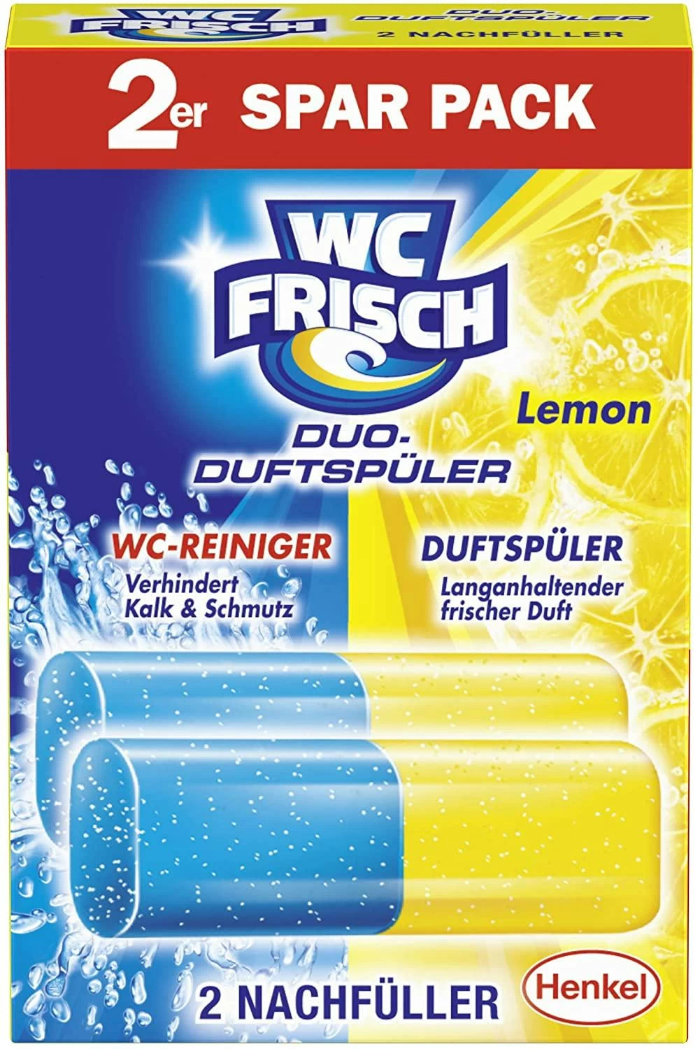 WC FRISCH Duo-Duftspüler Lemon WC Reiniger & WC-Duftstein 1 Stück Badreiniger 2 WC FRISCH Duo-Duftspüler Lemon WC Reiniger & WC-Duftstein 1 Stück Badreiniger – Bild 2