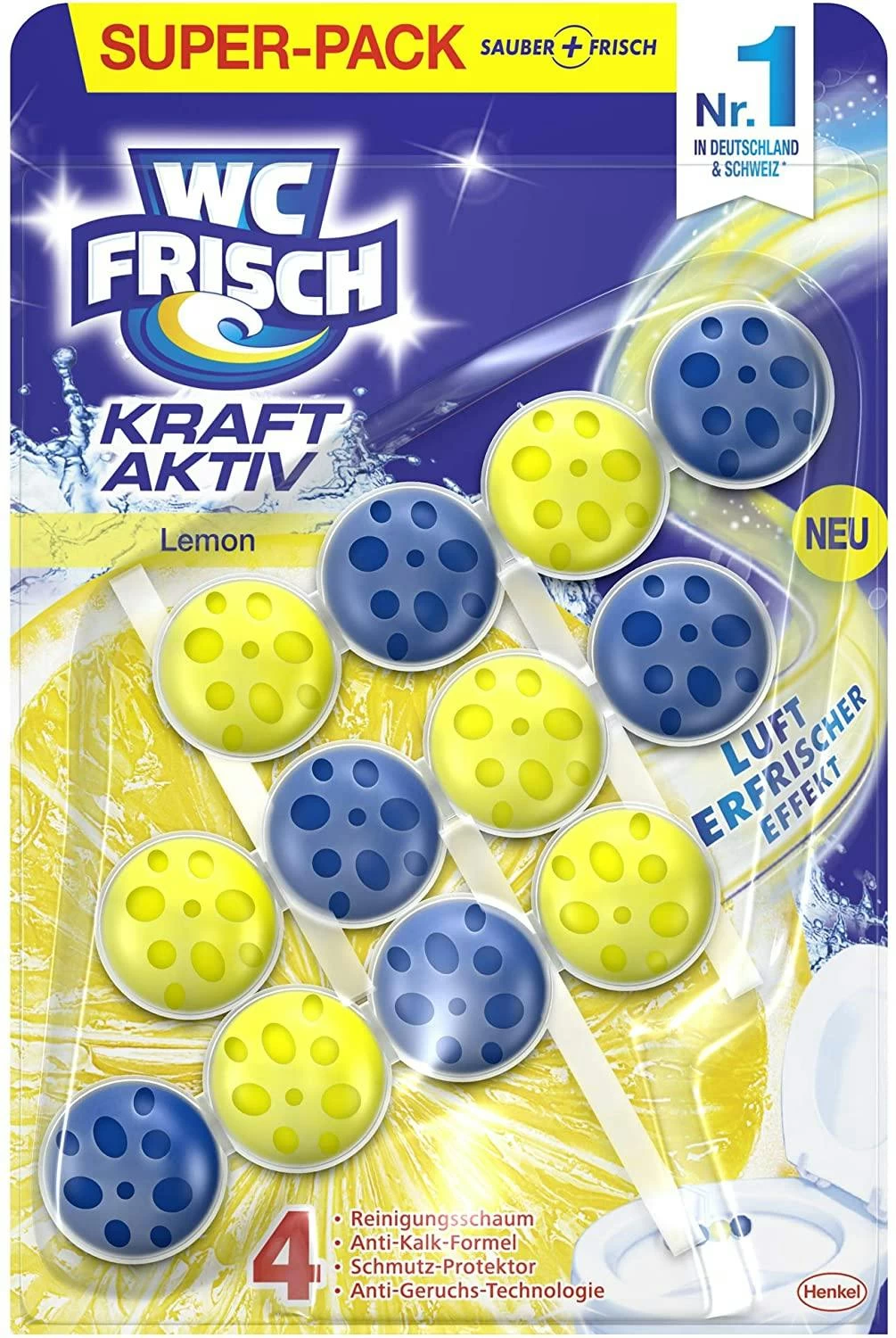 WC-Frisch Kraft Aktiv Ausprobier-Set Duftspüler 4 Düfte 4x1 Stück WC Reiniger 5 WC-Frisch Kraft Aktiv Ausprobier-Set Duftspüler 4 Düfte 4x1 Stück WC Reiniger – Bild 5