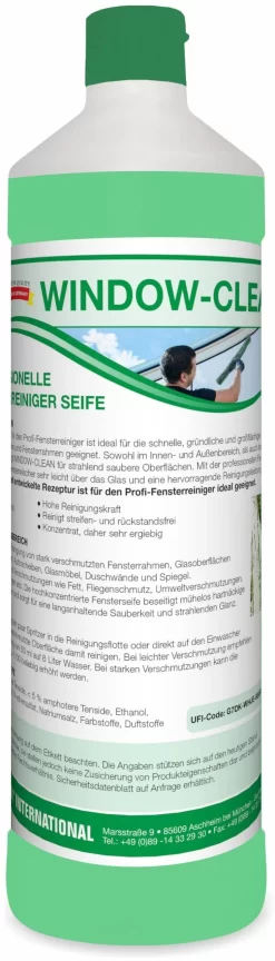 ARCORA Professionelle Fensterreiniger-Seife WINDOW-CLEAN, 1 L