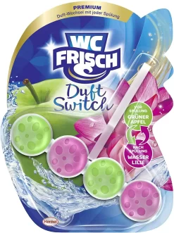 WC Frisch Duft Switch Grüner Apfel Und Wasserlilie 50g WC-Reiniger Duftspüler