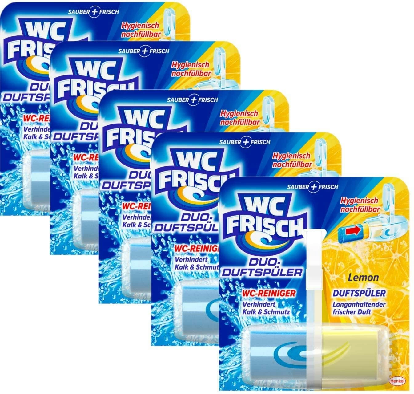 WC FRISCH Duo-Duftspüler 10er Pack Lemon WC Reiniger & WC-Duftstein 10x1 Stück 4 WC FRISCH Duo-Duftspüler 10er Pack Lemon WC Reiniger & WC-Duftstein 10x1 Stück – Bild 4