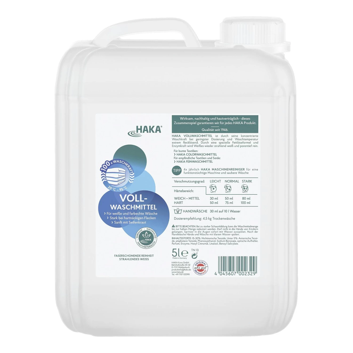 HAKA Vollwaschmittel Flüssig, 5 Liter 2 HAKA Vollwaschmittel Flüssig, 5 Liter – Bild 2