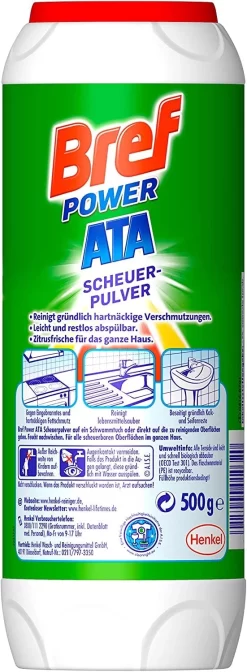 Bref Power ATA Scheuerpulver 15er Pack Gegen Hartnäckige Verschmutzungen 15x500g -Reinigungsserien Laden d40900c8 251a 43e1 942b 0d23f1879454