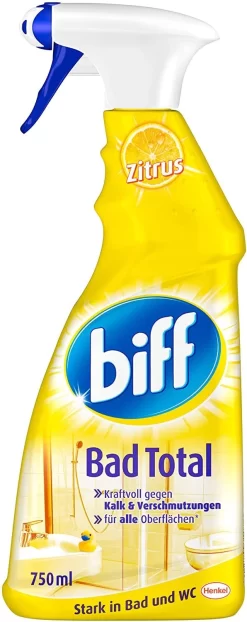 Biff Bad Total Zitrus Badreiniger Bad Reiniger Badezimmer 2x750 Ml Sprühflasche -Reinigungsserien Laden df142231 2bd4 42d2 9f63 f1111f42c07e