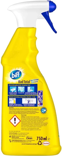 Biff Bad Total Zitrus Badreiniger 750ml Sprühflasche Reiniger Reinigungsmittel -Reinigungsserien Laden eef71411 3f6d 4835 a0c5 6260b58b353d