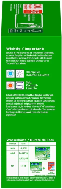 Somat All In 1 Pro Nature Spülmaschinen Tabs 56 Tabs Spülmittel Spülen Reinigung -Reinigungsserien Laden f936af85 8122 4d16 bb7c 611782018f4f